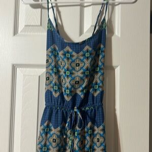 Banana Republic Blue and Green Maxi Dress